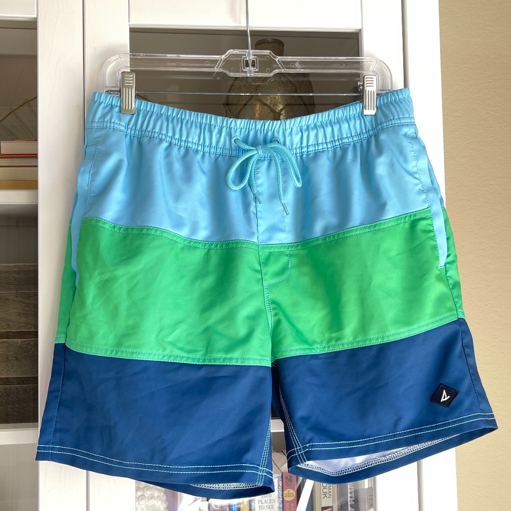 Sperry Men's Small Color block swim trunks